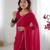 dark pink stone work chiffon saree with blouse