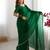green stone work chiffon saree with blouse