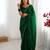 green stone work chiffon saree with blouse