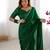 green stone work chiffon saree with blouse