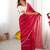 red sequin embroidery tissue silk saree with blouse