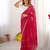 red sequin embroidery tissue silk saree with blouse