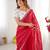 red sequin embroidery tissue silk saree with blouse