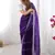 indigo blue sequin embroidered tissue silk saree with blouse