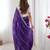 indigo blue sequin embroidered tissue silk saree with blouse