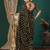 black lace foil screen printed georgette saree with blouse