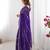 indigo blue sequin embroidered tissue silk saree with blouse