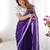 indigo blue sequin embroidered tissue silk saree with blouse