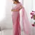 pink sequin embroidered chiffon saree with blouse