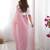 pink sequin embroidered chiffon saree with blouse