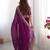 dark magenta sequin embroidered chiffon saree with blouse