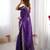 purple sequin embroidered chiffon saree with blouse