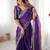 purple sequin embroidered chiffon saree with blouse