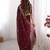 maroon sequin embroidered chiffon saree with blouse