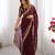 maroon sequin embroidered chiffon saree with blouse