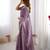 dusty mauve sequin embroidered chiffon saree with blouse
