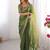 light green sequin embroidered chiffon saree with blouse