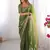 light green sequin embroidered chiffon saree with blouse