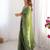 light green sequin embroidered chiffon saree with blouse