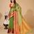 green woven semi cotton saree