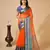 orange woven semi cotton saree