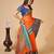 orange woven semi cotton saree