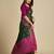 green patola silk blend saree with contrast weave meenakari & tassels