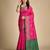 pink traditional pure patola saree with contrast weave