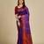 purple traditional pure patola saree with contrast weave