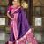 magenta zari weaving banarasi silk blend saree