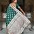 dark green zari weaving banarasi silk blend saree