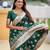 dark green zari weaving banarasi silk blend saree