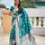 sky blue zari weaving banarasi silk blend saree