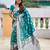 sky blue zari weaving banarasi silk blend saree