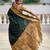 dark green paithani silk blend meenakari pallu zari weaving saree