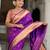 magenta paithani silk blend meenakari pallu zari weaving saree