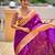 purple paithani silk blend meenakari pallu zari weaving saree