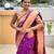 purple paithani silk blend meenakari pallu zari weaving saree