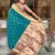 teal paithani silk blend meenakari pallu zari weaving saree