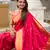 rani pink paithani silk blend meenakari pallu zari weaving saree