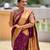wine paithani silk blend meenakari pallu zari weaving saree