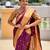 wine paithani silk blend meenakari pallu zari weaving saree