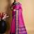 pink silk blend saree with striking pallu & blouse