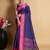 purple silk blend saree with striking pallu & blouse