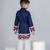 Blue embroidered cotton kurta pajama