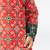 Red embroidered cotton kurta pajama