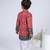 Red embroidered cotton kurta pajama