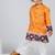 Yellow embroidered cotton kurta pajama