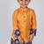 Yellow embroidered cotton kurta pajama