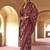 Maroon silk blend patola design saree